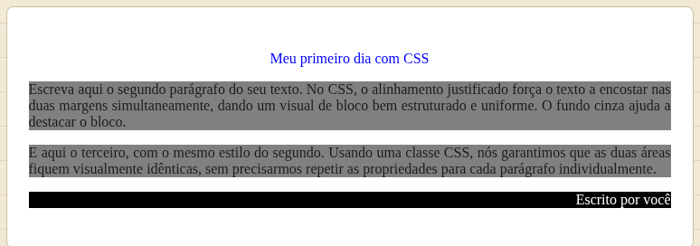 Resultado esperado do desafio